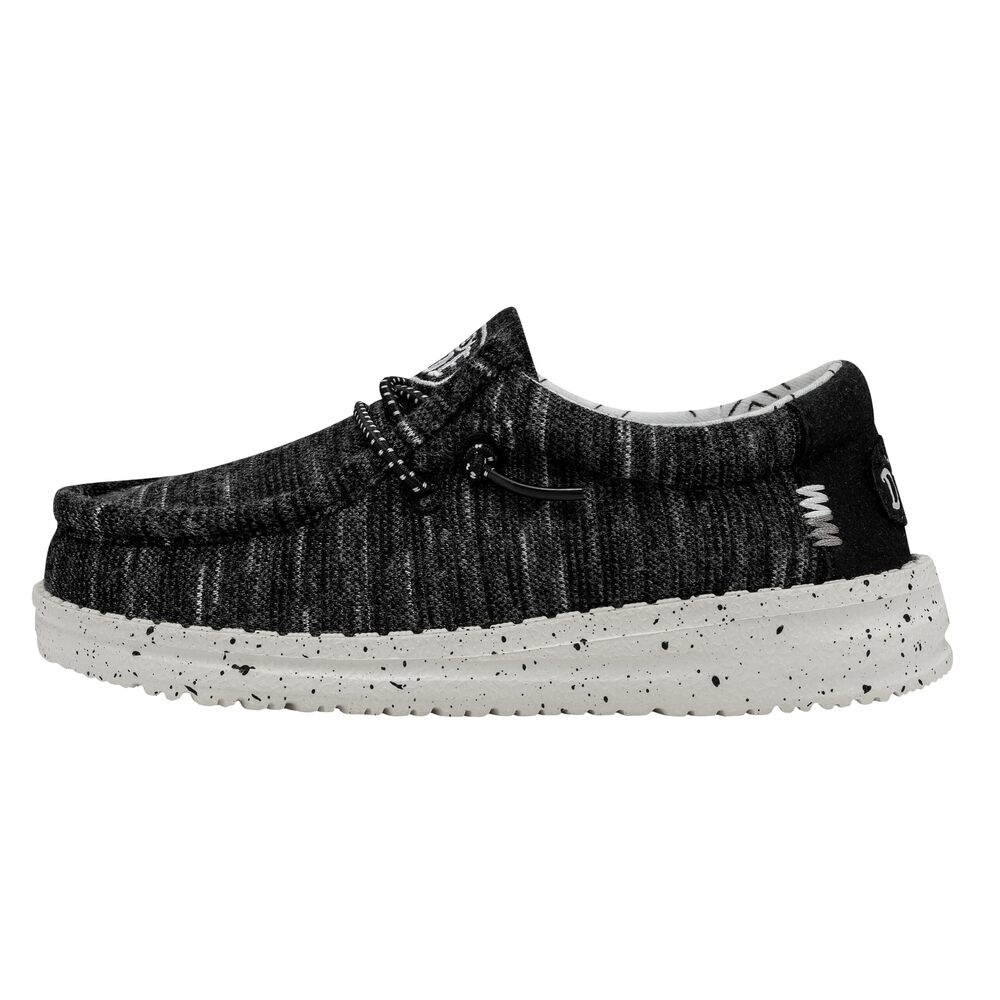 HEYDUDE Boy's Wally Youth Shoes Black